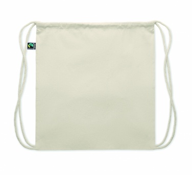 Logo trade corporate gifts image of: Drawstring bag Fairtrade